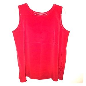 Karen Scott red and black blouse